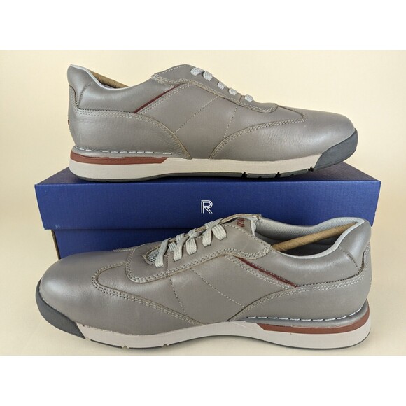 Rockport 7200 Plus Walking Sneakers Mens 8.5 M Gray Leather Lace Up Shoes NWB - Picture 1 of 14
